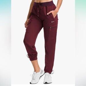 BVVU Women's Cargo Joggers Lightweight Quick Dry Hiking Pants Outdoor Waterproof